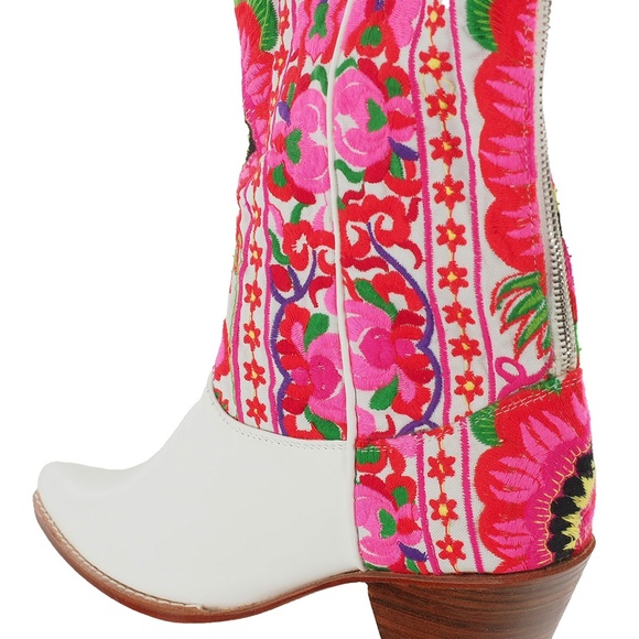 MOMO New York Selina Embroidered Western Cowboy Boots X Free People - Picture 4 of 7